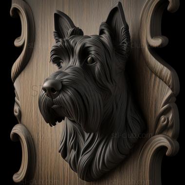 3D model st Black Terrier dog (STL)